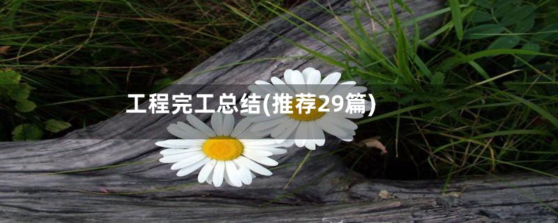 工程完工总结(推荐29篇)