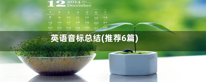 英语音标总结(推荐6篇)
