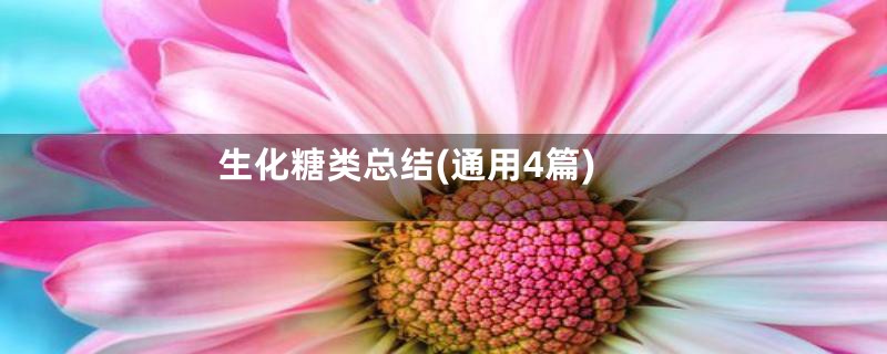 生化糖类总结(通用4篇)