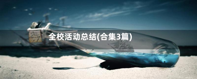 全校活动总结(合集3篇)