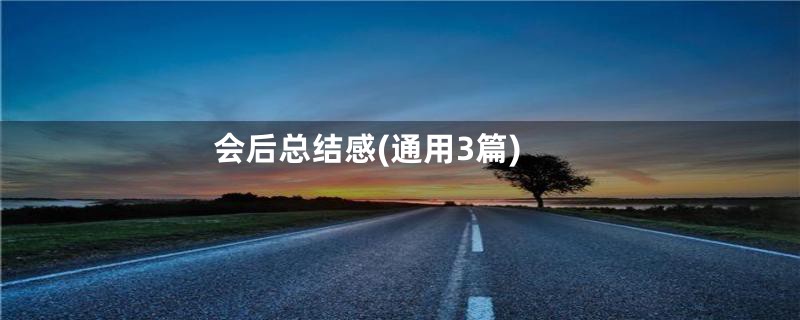 会后总结感(通用3篇)